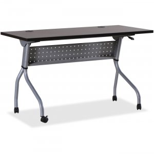 Lorell 60729 Espresso/Silver Training Table