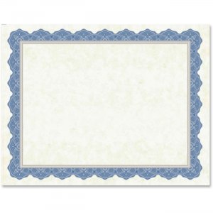 Geographics 47849 Drama Blue Border Blank Certificates