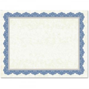 Geographics 47849 Drama Blue Border Blank Certificates