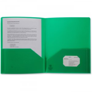 Business Source 20882 2-pocket Poly Portfolio