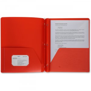 Business Source 20887 3-Hole Punched Poly Portfolios