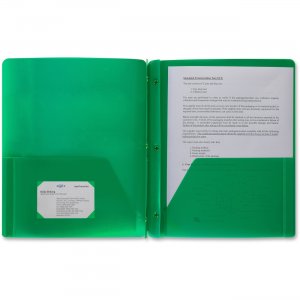 Business Source 20888 3-Hole Punched Poly Portfolios