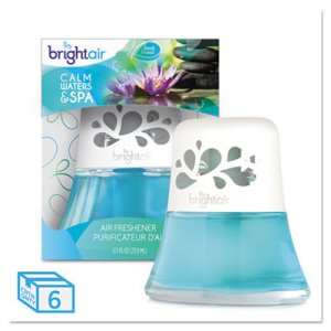 BRIGHT ir BRI900115CT Scented Oil Air Freshener, Calm Waters and Spa, Blue, 2.5 oz, 6/Carton