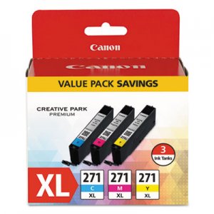 Canon CNM0337C005 (CLI-271XL) High-Yield Ink, Cyan, Magenta, Yellow