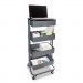 Vertiflex VRTVF51025 Adjustable Multi-Use Storage Cart and Stand-Up Workstation, 15.25" x 11" x 18.5" to 39