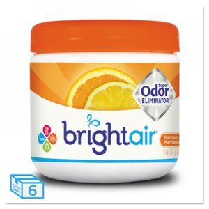 Bright Air 900013CT Super Odor Eliminator, Mandarin Orange and Fresh Lemon, 14oz, 6/Carton