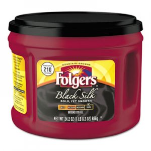 Folgers 20540 Coffee, Black Silk, 24.2 oz Canister