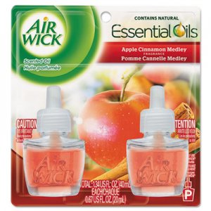 Air Wick 80420CT Scented Oil Refill, Warming - Apple Cinnamon Medley,0.67oz, Orange, 2/PK 6 PK/CT