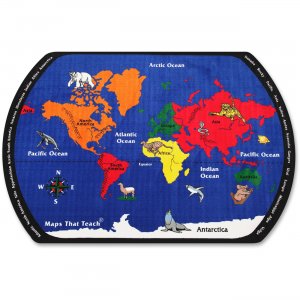 Flagship Carpets FE12234A Maps That Teach Global Rug