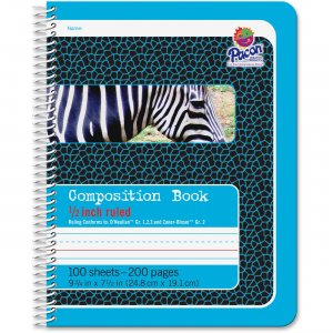Pacon 2429 1/2" Short Way Ruled Composition Book