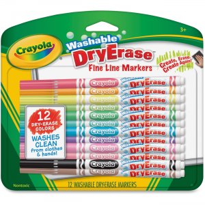 Crayola 985912 Fine Line Washable Dry Erase Markers