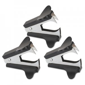 Universal UNV00700VP Jaw Style Staple Remover, Black, 3 per Pack