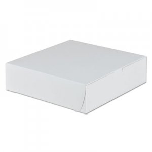 SCT SCH0953 Tuck-Top Bakery Boxes, 9w x 9d x 2 1/2h, White, 250/Carton