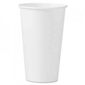 Dart SCC316W Polycoated Hot Paper Cups, 16 oz, White