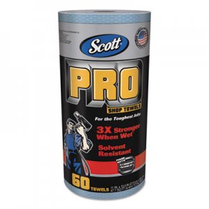 Scott 32992 Pro Shop Towels, Heavy Duty, 1-Ply, Blue, 10 2/5" x 11", 12 Rolls/Carton