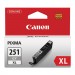 Canon CNM6452B001 6452B001 (CLI-251XL) ChromaLife100+ High-Yield Ink, Gray