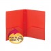 Smead SMD87727 Poly Two-Pocket Folder w/Fasteners, 11 x 8 1/2, Red, 25/Box