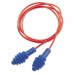 Howard Leight by Honeywell UVXDPAS30R DPAS-30R AirSoft Multiple-Use Earplugs, 27NRR, Red Polycord, Blue, 100/Box