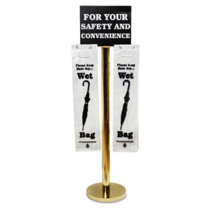 Tatco TCO57029 Wet Umbrella Bag Stand, 16w x 12d x 54.5h, Brass/Black/White