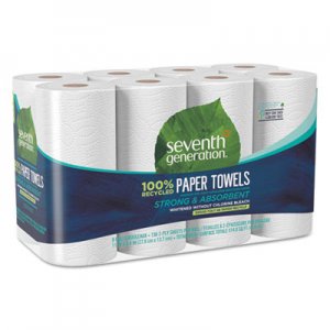 Seventh Generation SEV13739PK 100% Recycled Paper Kitchen Towel Rolls, 2-Ply, 11 x 5.4 Sheets, 156 Sheets/RL, 8