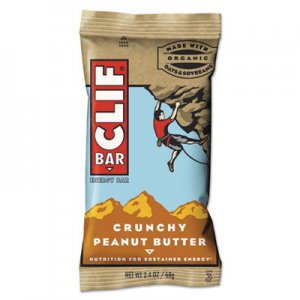 CLIF Bar 50120 Energy Bar, Crunchy Peanut Butter, 2.4oz, 12/Box