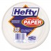 Hefty RFPD77300PK Super Strong Paper Dinnerware, 6 3/4" Plate, Bagasse, 30/Pack