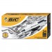 BIC BICCSM241BK Clic Stic Retractable Ballpoint Pen Value Pack, Medium 1 mm, Black Ink, White Barrel, 24/Pack