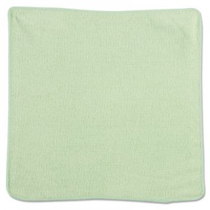 Rubbermaid Commercial RCP1820578 Microfiber Cleaning Cloths, 12 x 12, Green, 24/Pack