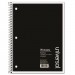 Universal UNV66620 Wirebound Notebook, 1 Subject, Wide/Legal Rule, Black Cover, 10.5 x 8, 70 Sheets