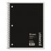 Universal UNV66600 Wirebound Notebook, 1 Subject, Medium/College Rule, Black Cover, 11 x 8.5, 100 Sheets