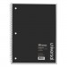 Universal UNV66500 Wirebound Notebook, 4 Subjects, Medium/College Rule, Black Cover, 11 x 8.5, 200 Sheets
