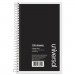 Universal UNV66410 Wirebound Notebook, 3 Subjects, Medium/College Rule, Black Cover, 9.5 x 6, 120 Sheets