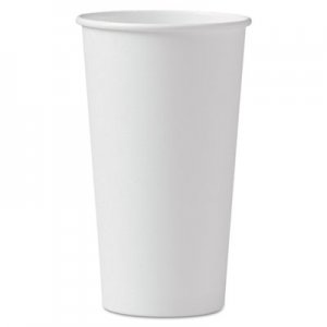 Dart SCC420W Polycoated Hot Paper Cups, 20 oz, White, 600/Carton