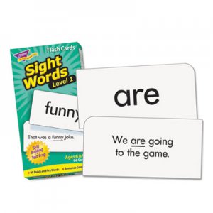 TREND TEPT53017 Skill Drill Flash Cards, 3 x 6, Sight Words Set 1