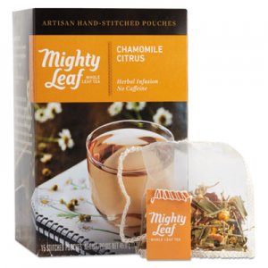 Mighty Leaf Tea MLC40001 Whole Leaf Tea Pouches, Chamomile Citrus, 15/Box