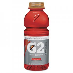 Gatorade QKR04053 G2 Perform 02 Low-Calorie Thirst Quencher, Fruit Punch, 20 oz Bottle, 24/Carton