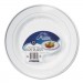 WNA WNARSM101210WS Masterpiece Plastic Plates, 10.25 in, White w/Silver Accents, Round, 120/Carton