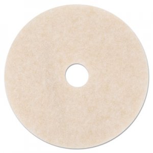 3M MMM18066 Ultra High-Speed TopLine Floor Burnishing Pads 3200, 20" Dia., White/Amber, 5/CT