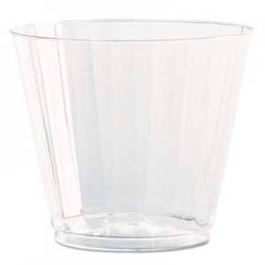 WNA WNACC9240 Classic Crystal Plastic Tumblers, 9 oz., Clear, Fluted, Squat, 12/Pack