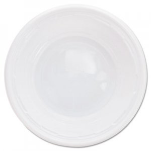 Dart DCC5BWWF Plastic Bowls, 5-6 Ounces, White, Round, 125/Pack