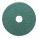 Boardwalk BWK4017GRE Heavy-Duty Scrubbing Floor Pads, 17" Diameter, Green, 5/Carton