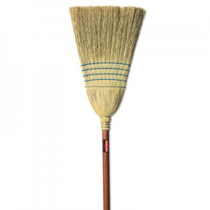 Rubbermaid Commercial RCP6383 Warehouse Corn-Fill Broom, 38-in Handle, Blue