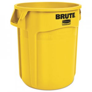 Rubbermaid Commercial RCP2620YEL Round Brute Container, Plastic, 20 gal, Yellow