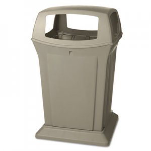 Rubbermaid Commercial RCP917388BEI Ranger Fire-Safe Container, Square, Structural Foam, 45 gal, Beige