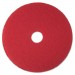 3M MMM08389 Low-Speed Buffer Floor Pads 5100, 14" Diameter, Red, 5/Carton