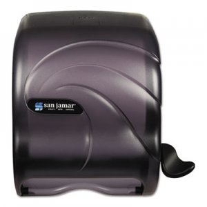 San Jamar SJMT990TBK Element Lever Roll Towel Dispenser, Oceans, 12.5 x 8.5 x 12.75, Black Pearl