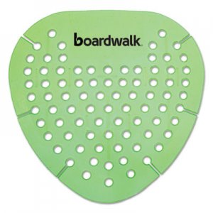 Boardwalk BWKGEMHMI Gem Urinal Screen, Lasts 30 Days, Green, Herbal Mint Fragrance, 12/Box