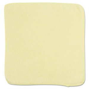 Rubbermaid Commercial RCP1820580 Microfiber Cleaning Cloths, 12 x 12, Yellow, 24/Bag