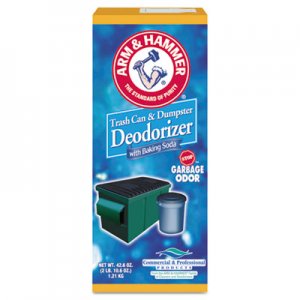 Arm & Hammer CDC3320084116CT Trash Can and Dumpster Deodorizer with Baking Soda, Sprinkle Top, Original, Powder, 42.6 oz Box, 9