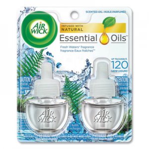 Air Wick RAC79717CT Scented Oil Refill, Fresh Waters, 0.67 oz, 2/Pack, 6 Pack/Carton